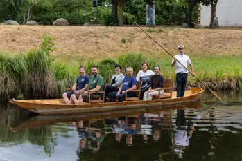 Bau eines Spreewaldkahns